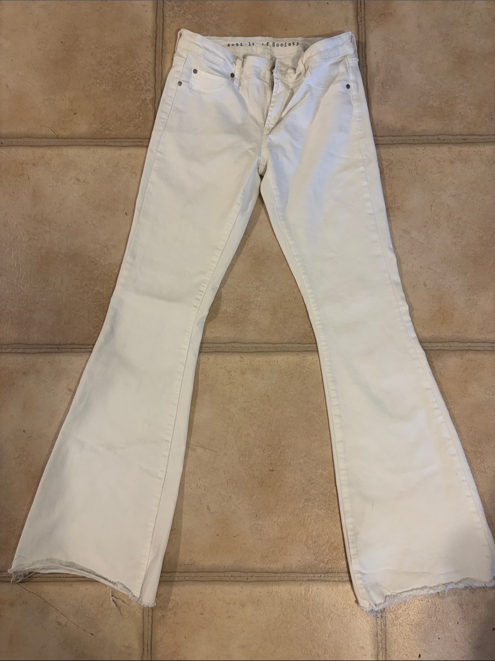 Articles Of Society White Flare Jeans - High-Rise Wide Leg